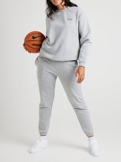 INSPORT INSPORT UNISEX ALASKA GREY MARLE CREW SWEATSHIRT - INSPORT