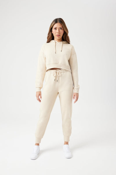 INSPORT INSPORT WOMEN'S CARLA CROP HOOD STONE - INSPORT