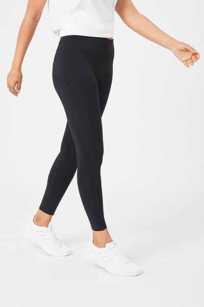 INSPORT INSPORT WOMEN'S POWER POCKET FULL LENGTH BLACK TIGHTS - INSPORT