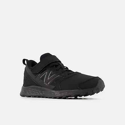 New Balance NEW BALANCE TODDLER'S FRESH FOAM 650V1 BUNGEE LACE WITH TOP STRAP TRIPLE BLACK SHOES - INSPORT