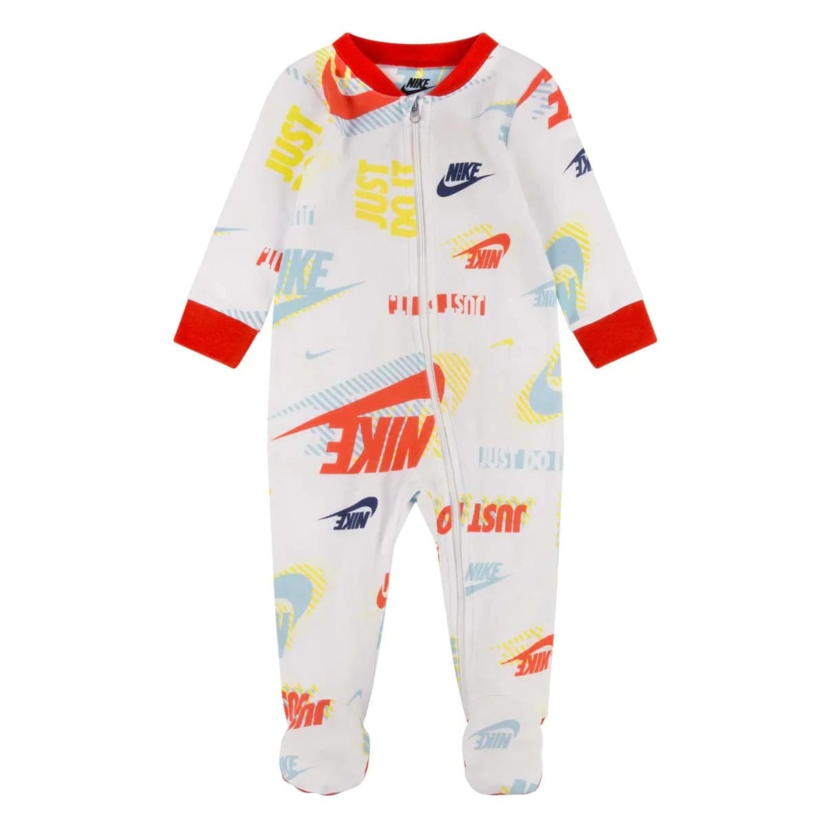 Nike NIKE INFANT'S ACTIVE JOY FOOTED COVERALL WHITE ONESIE - INSPORT
