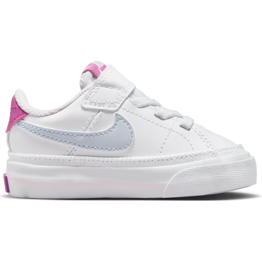 Nike NIKE INFANT'S COURT LEGACY WHITE/PINK SHOES - INSPORT