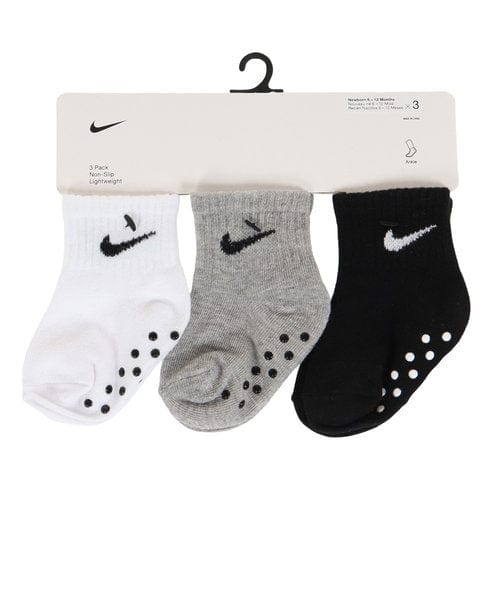 Nike NIKE INFAN'TS GRIPPER ANKLE SOCKS (6-12M X3 PAIRS) - INSPORT