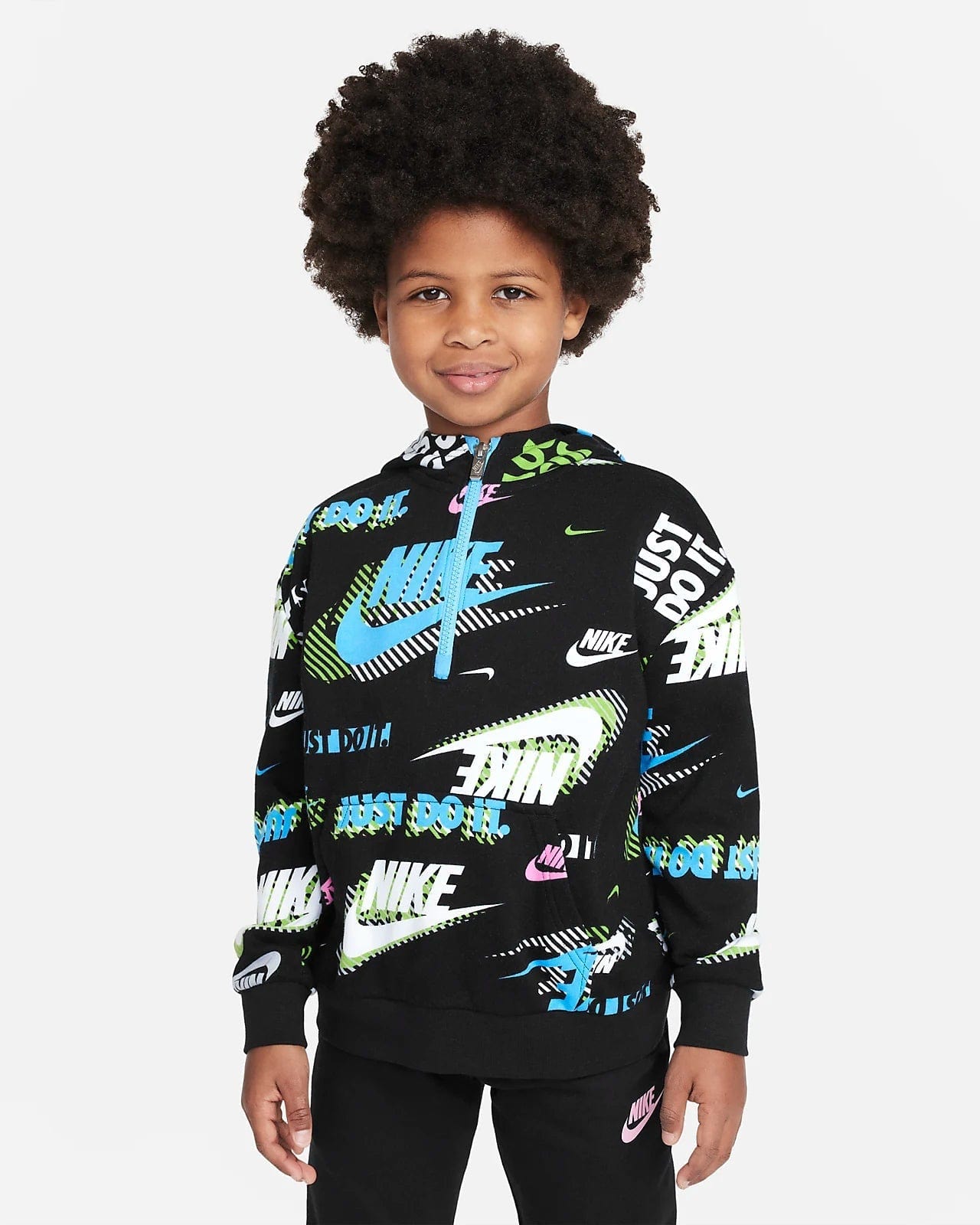 Nike NIKE JUNIOR ACTIVE JOY FRENCH TERRY PULLOVER BLACK HOODIE - INSPORT