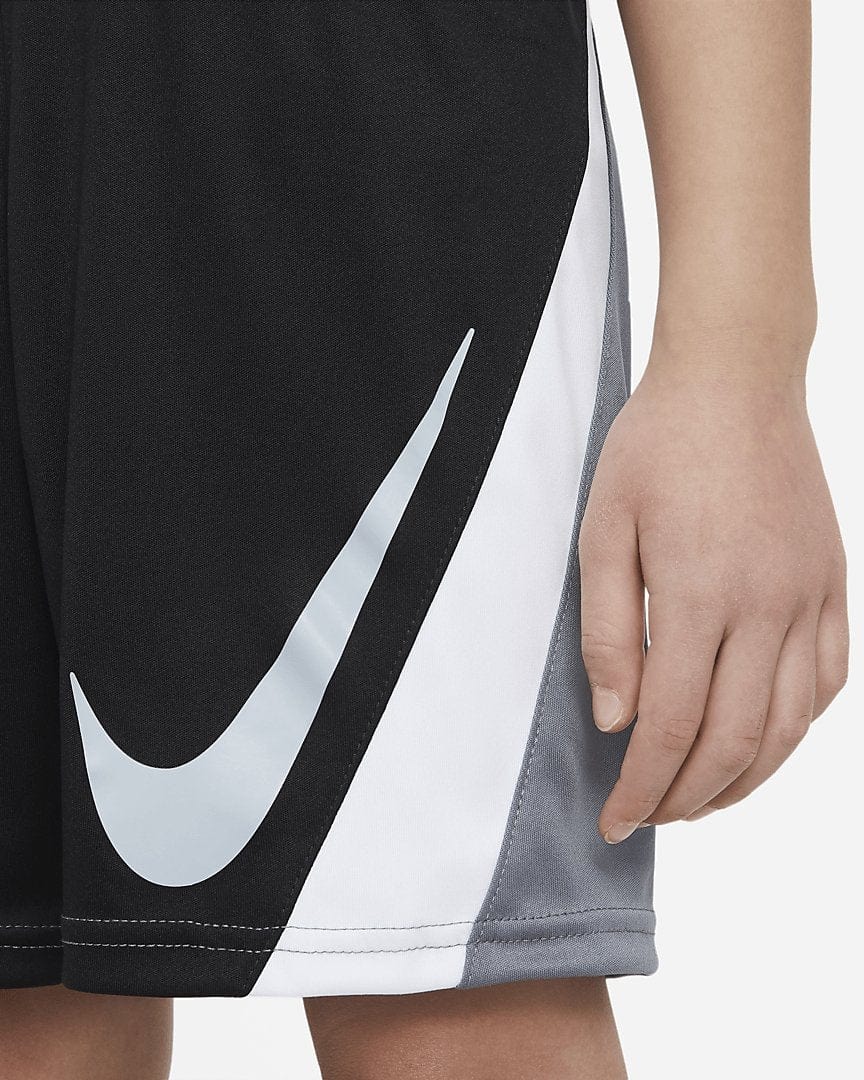 Nike NIKE JUNIOR DRI-FIT COLOURBLOCK BLACK SHORTS - INSPORT