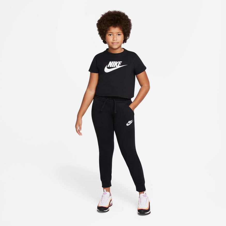Nike NIKE JUNIOR FUTURA CROP BLACK TEE - INSPORT