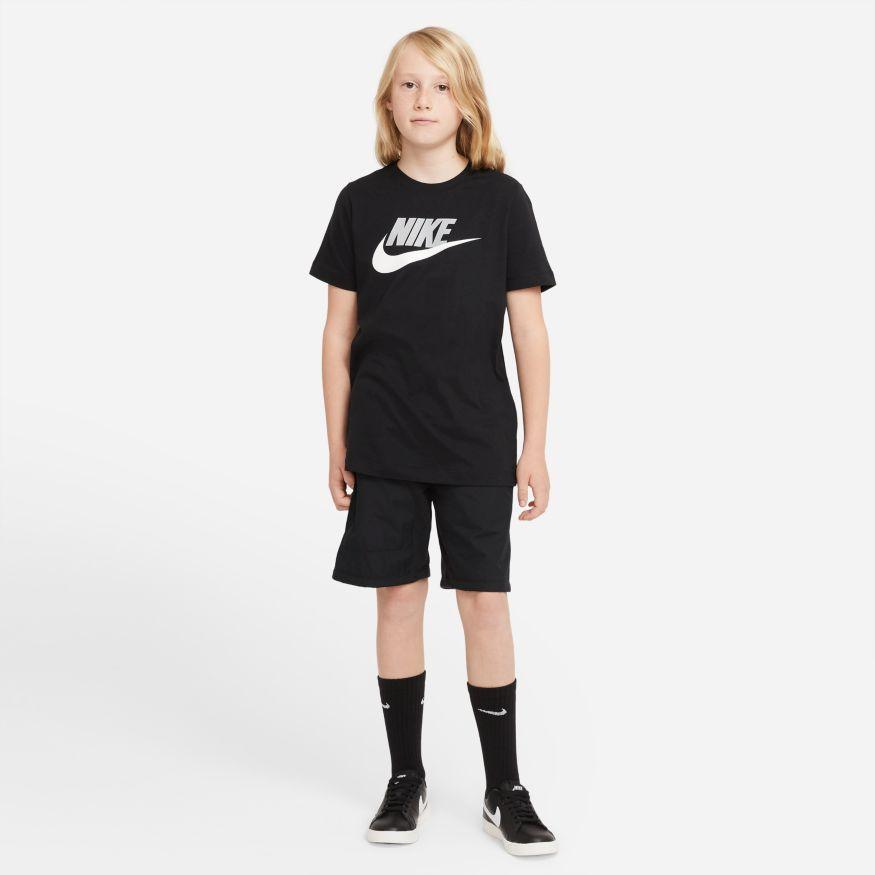 Nike NIKE JUNIOR SPORTSWEAR FUTURA BLACK/GREY COTTON TEE - INSPORT