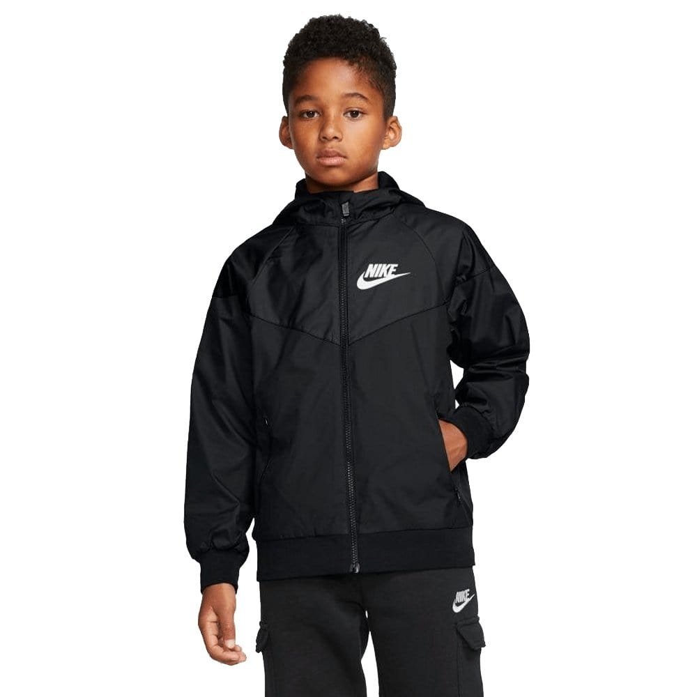 Nike black jacket junior sale