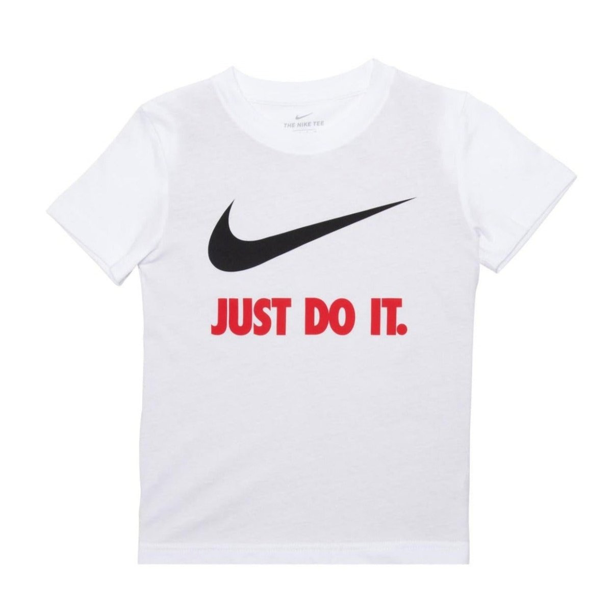Nike NIKE JUNIOR SWOOSH JUST DO IT WHITE TEE - INSPORT