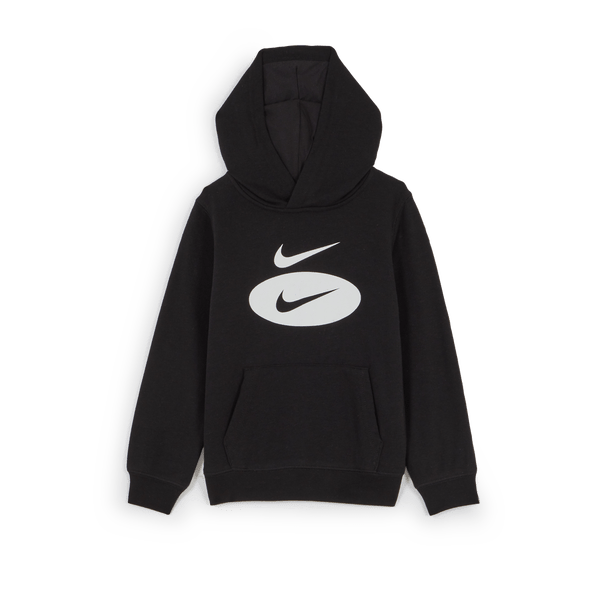 NIKE JUNIOR SWOOSH PULLOVER BLACK HOODIE INSPORT