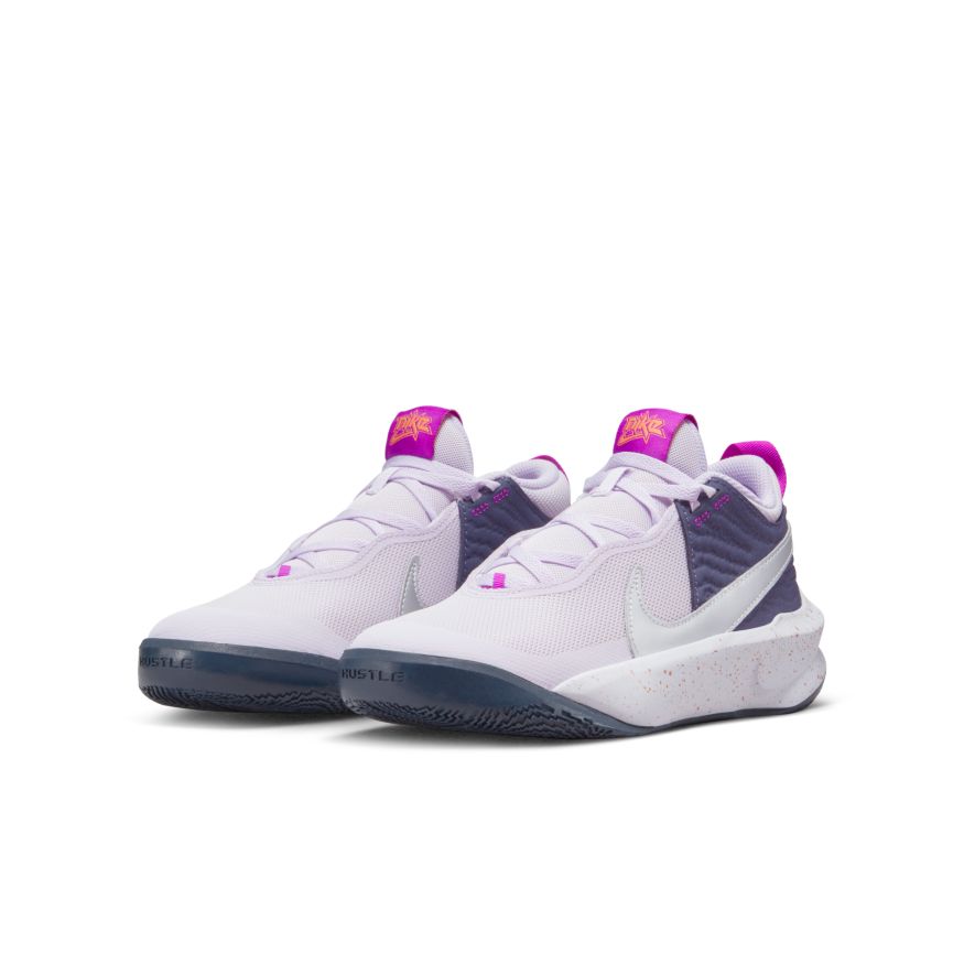 Nike NIKE JUNIOR TEAM HUSTLE D 10 SE PURPLE/WHITE BASKETBALL SHOES - INSPORT