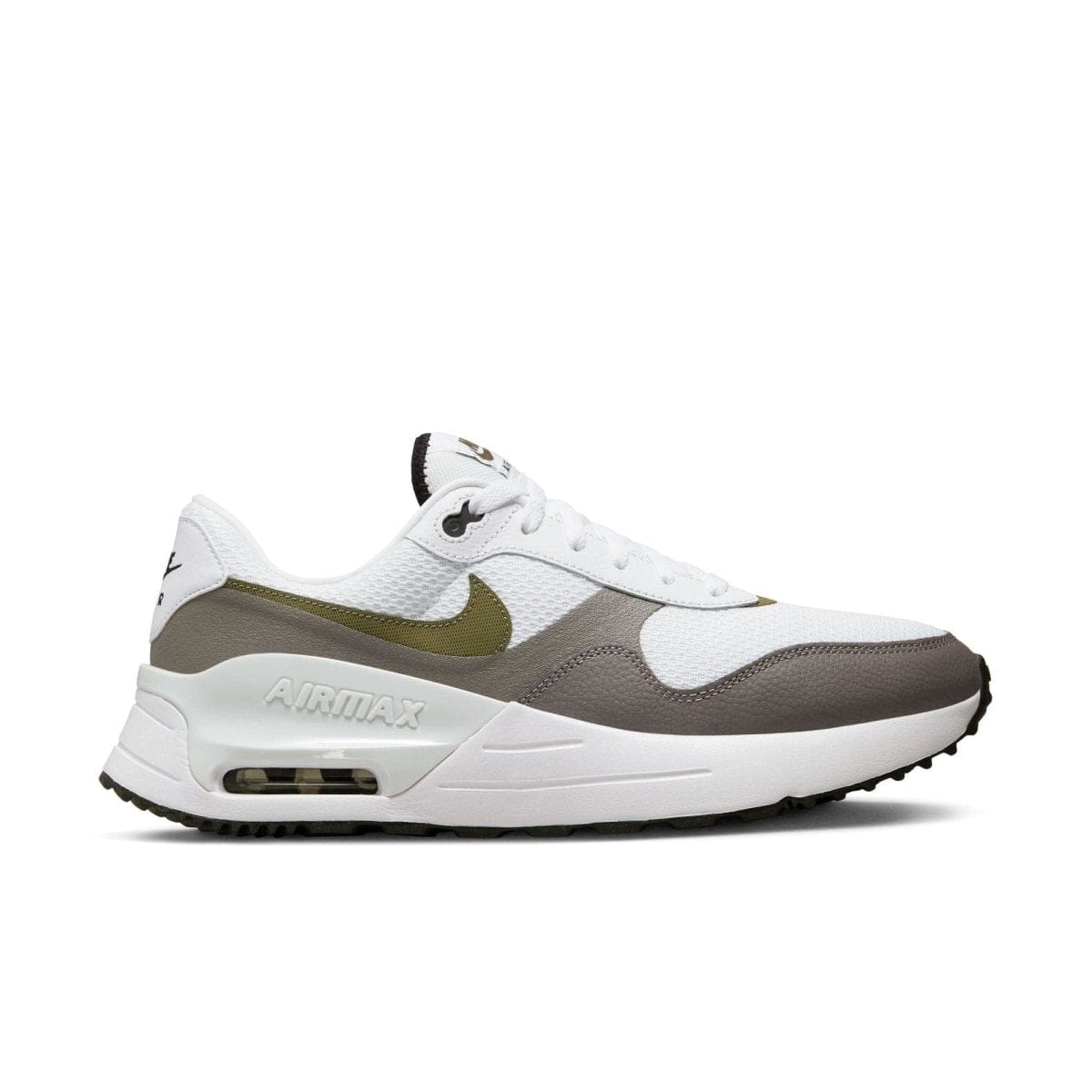 Nike NIKE MEN'S AIR MAX SYSTM OLIVE/WHITE SHOES - INSPORT
