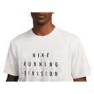 Nike NIKE MEN'S DRI-FIT RUN DIVISION WHITE/BEIGE TEE - INSPORT