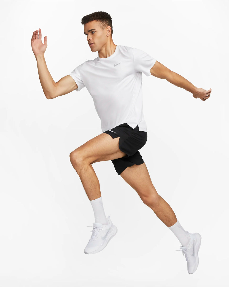 Nike Nike MEN'S Miler Dri-FIT UV Short-Sleeve WHITE Running TEE - INSPORT
