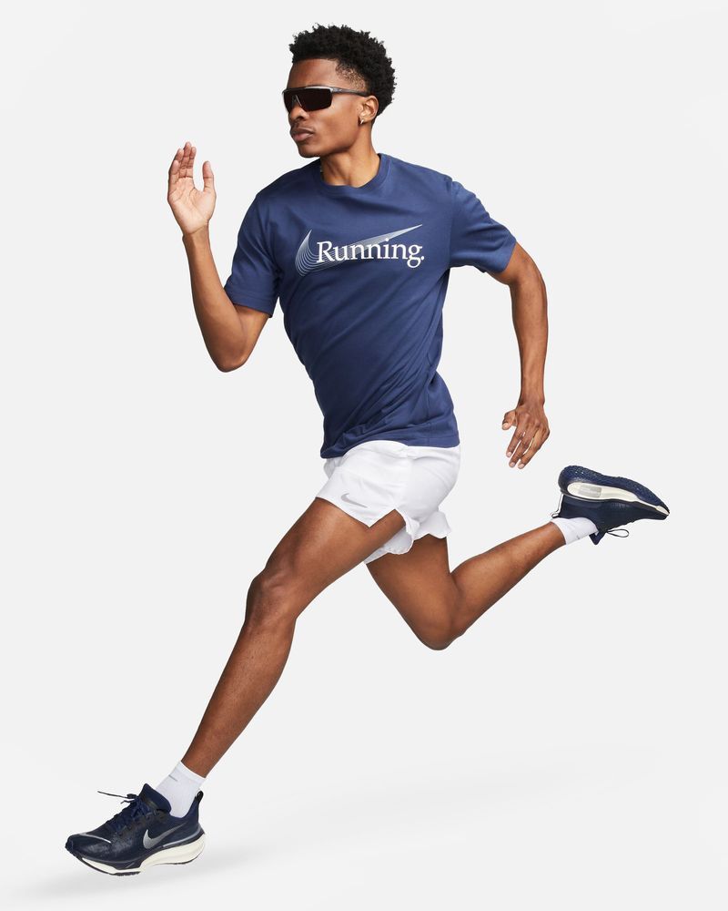Nike NIKE MENS RUNNING TEE NAVY - INSPORT