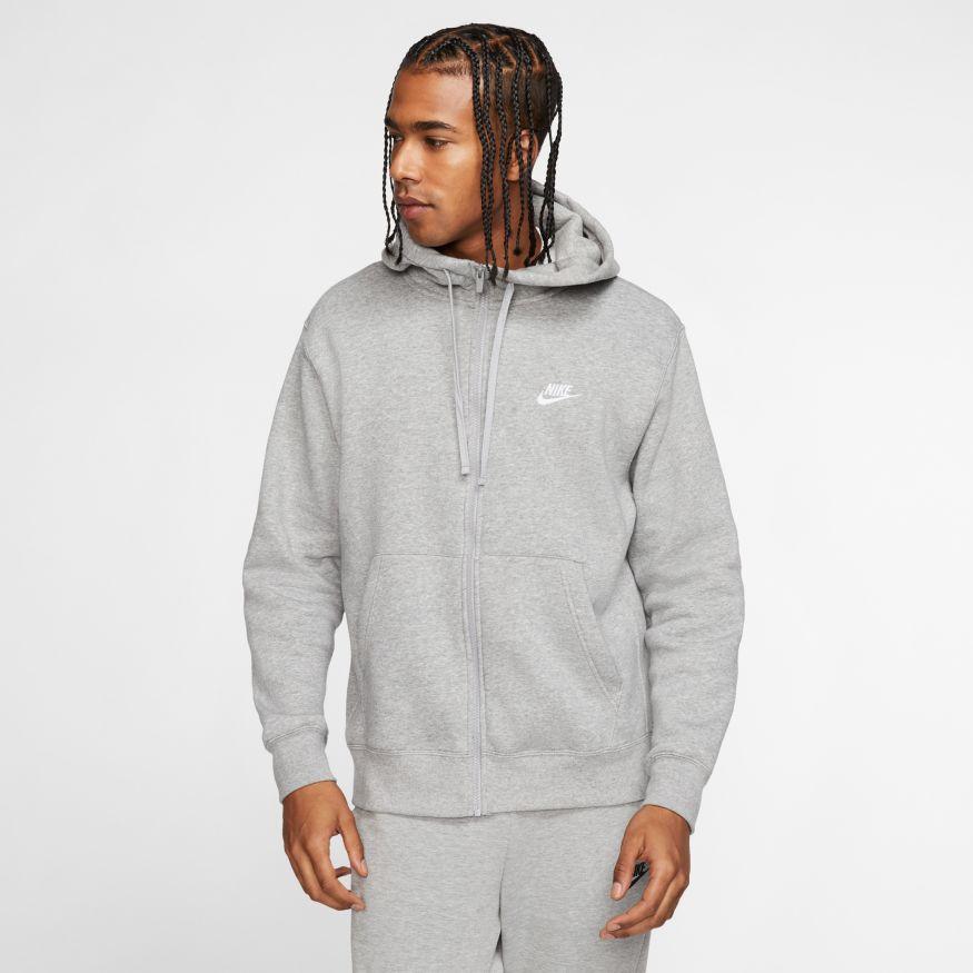 Grey nike zip store up jacket