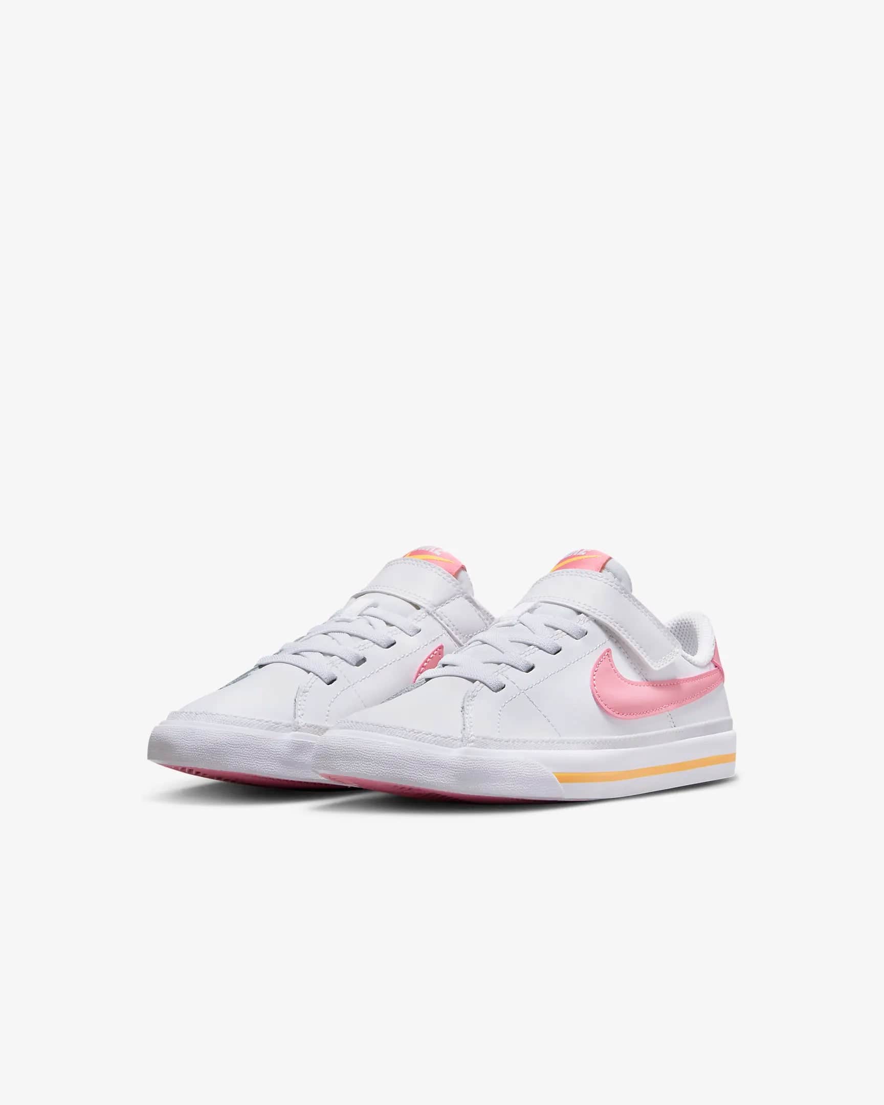 Nike NIKE TODDLER'S COURT LEGACY WHITE/PINK SHOES - INSPORT