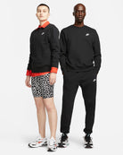Nike NIKE UNISEX SPORTSWEAR CLUB FLEECE CREW BLACK SWEATSHIRT - INSPORT