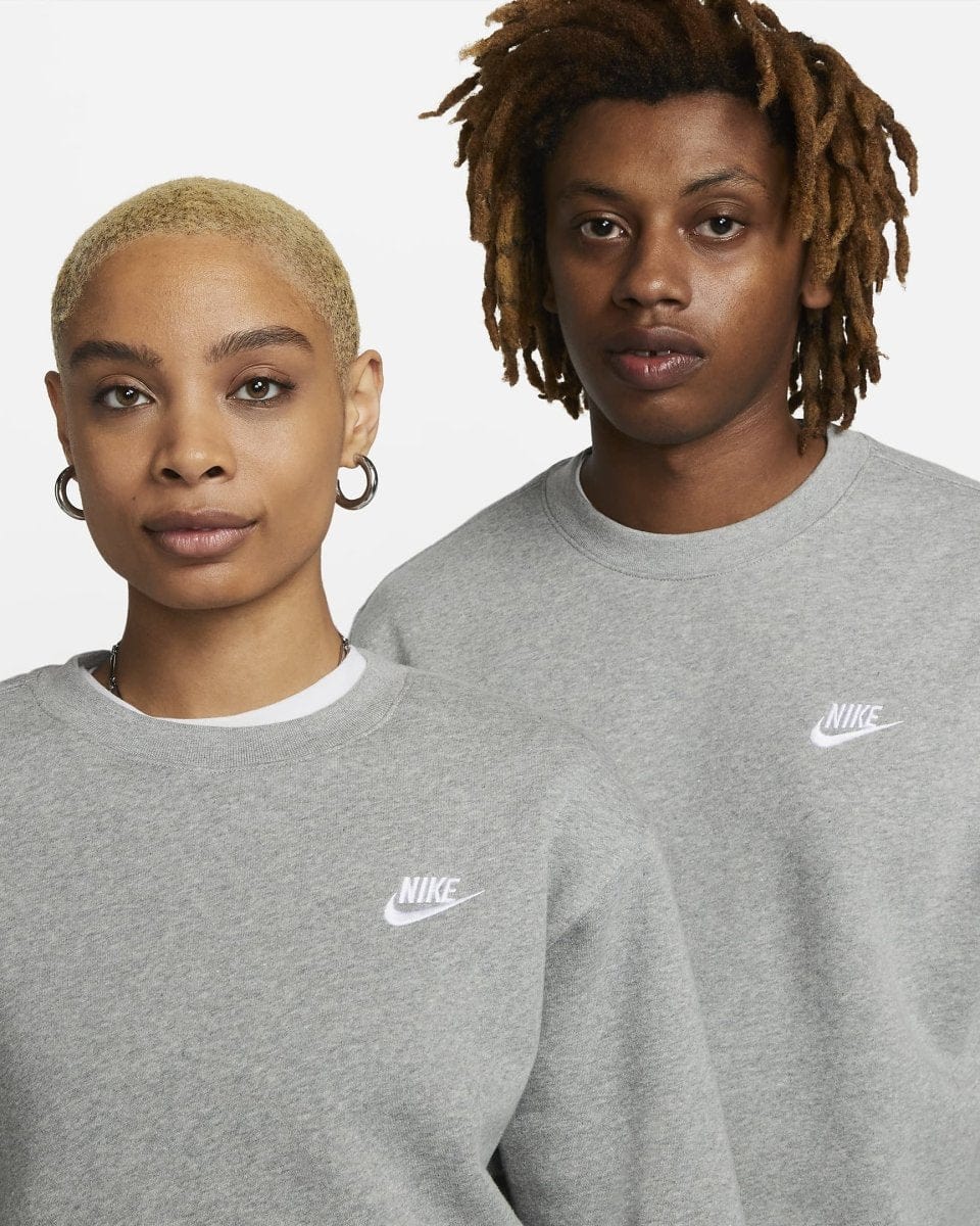 Gray nike sale crewneck sweatshirt