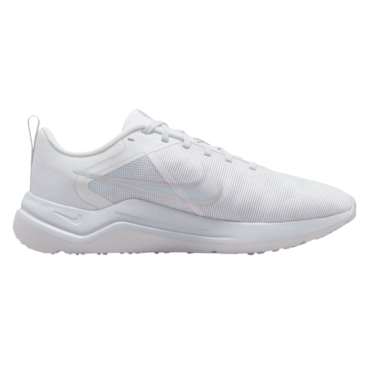 Nike NIKE WOMEN'S DOWNSHIFTER 12 TRIPLE WHITE ROAD RUNNING SHOES - INSPORT