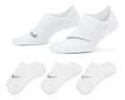 Nike NIKE WOMEN'S EVERYDAY PLUS LIGHTWEIGHT WHITE TRAINING FOOTIE SOCKS (3 PAIRS) - INSPORT
