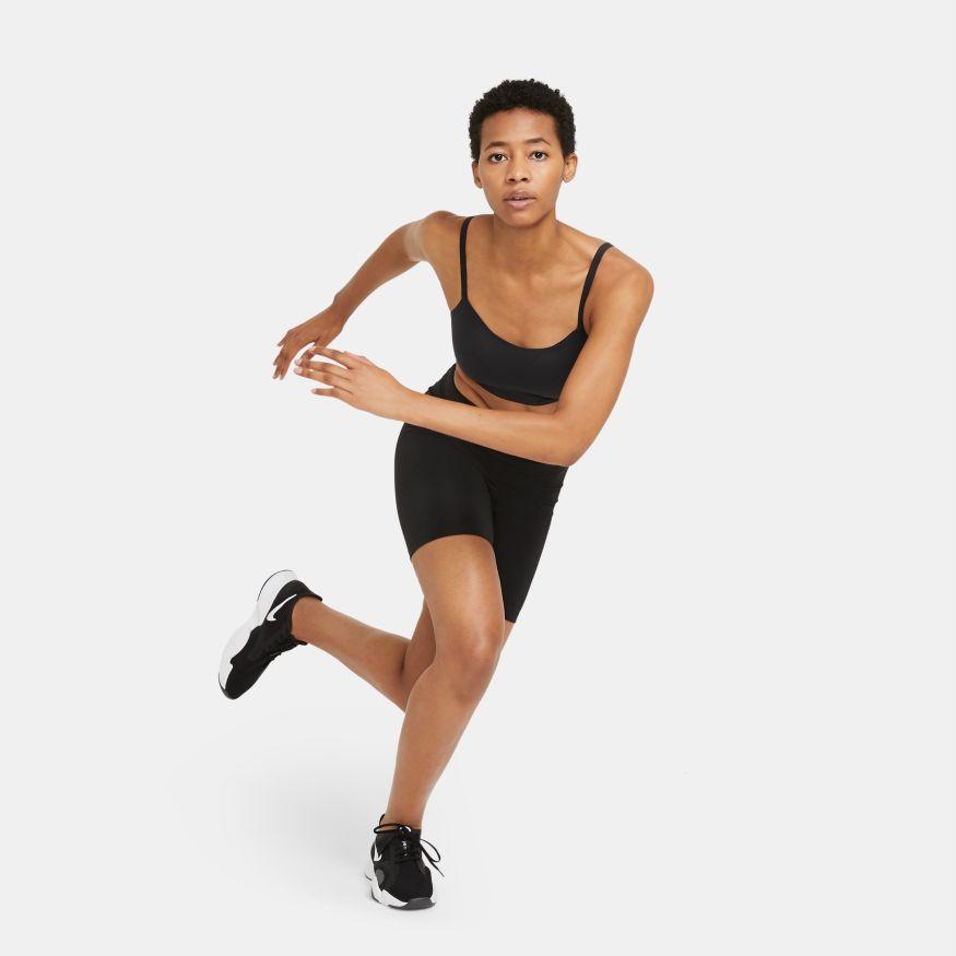 Nike NIKE WOMEN'S ONE MID-RISE 7" BLACK BIKE SHORTS - INSPORT