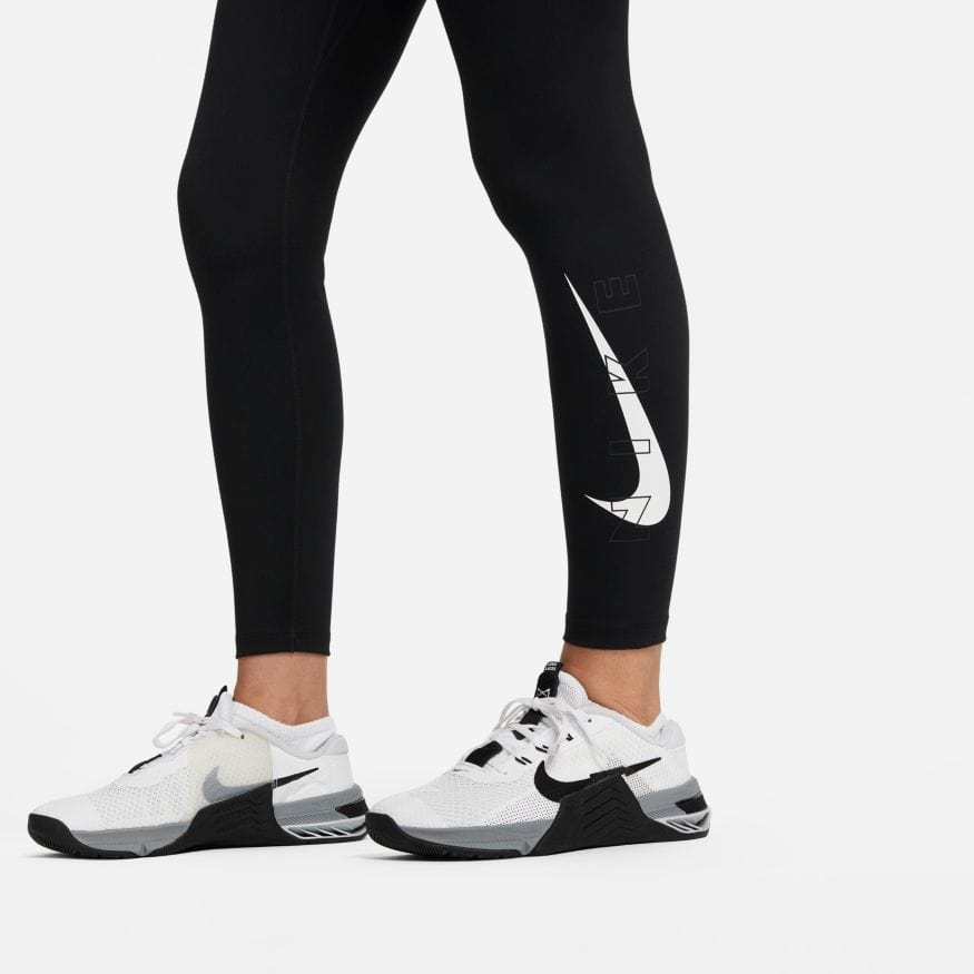 Nike NIKE WOMEN'S ONE MID-RISE 7/8 GRAPHIC BLACK TRAINING LEGGINGS - INSPORT