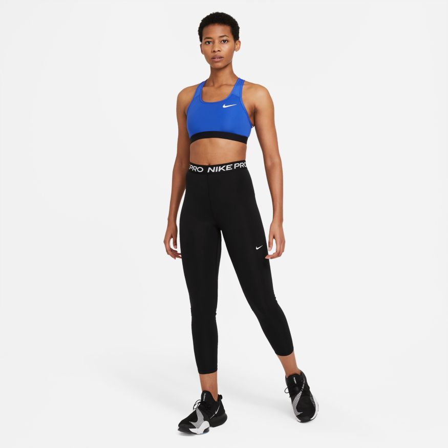 NIKE WOMEN'S PRO 365 HIGH-WAISTED 7/8 MESH PANEL BLACK TIGHTS – INSPORT