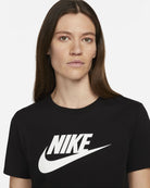 Nike NIKE WOMENS SPORTWEAR ESSENTIALS LOGO BLACK TEE - INSPORT