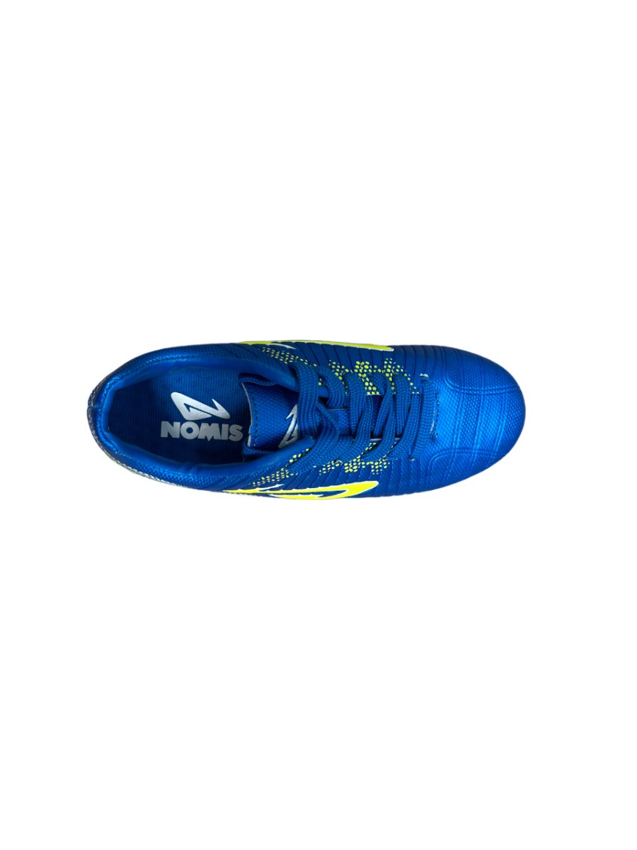 NOMIS NOMIS JUNIOR PRODIGY ROYAL/LIME FOOTBALL BOOTS - INSPORT