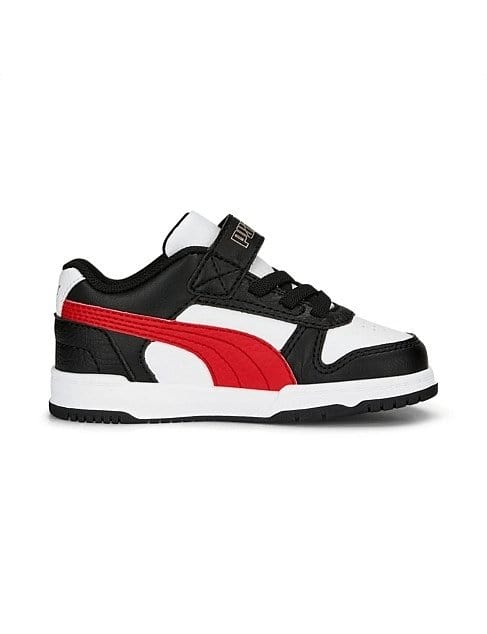 Puma PUMA INFANT'S RBD GAME LOW WHITE/BLACK/RED SHOES - INSPORT
