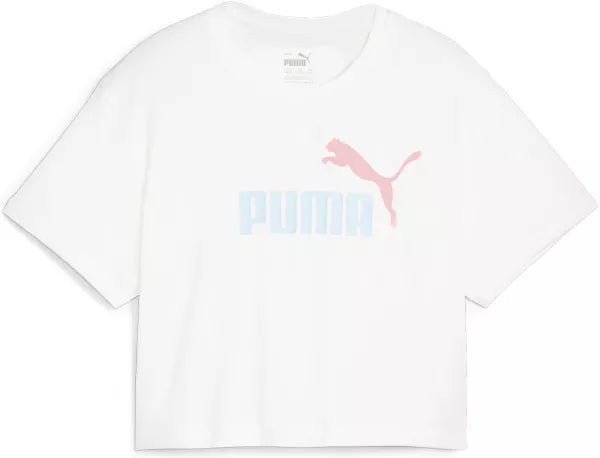 Puma PUMA JUNIOR LOGO CROP WHITE TEE - INSPORT