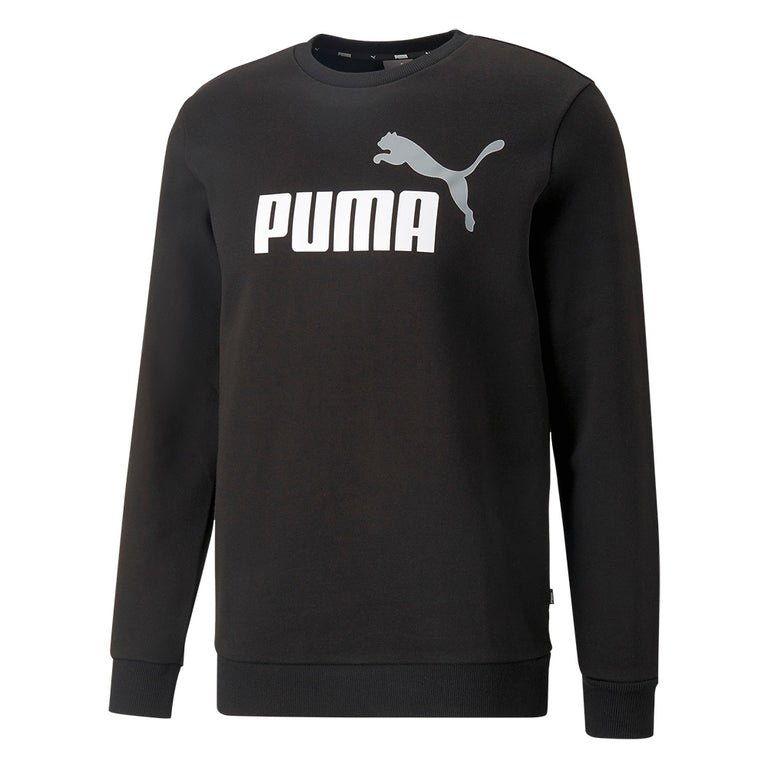Puma PUMA MENS ESSENTIAL 2 COLOUR BIG LOGO CREW BLACK - INSPORT
