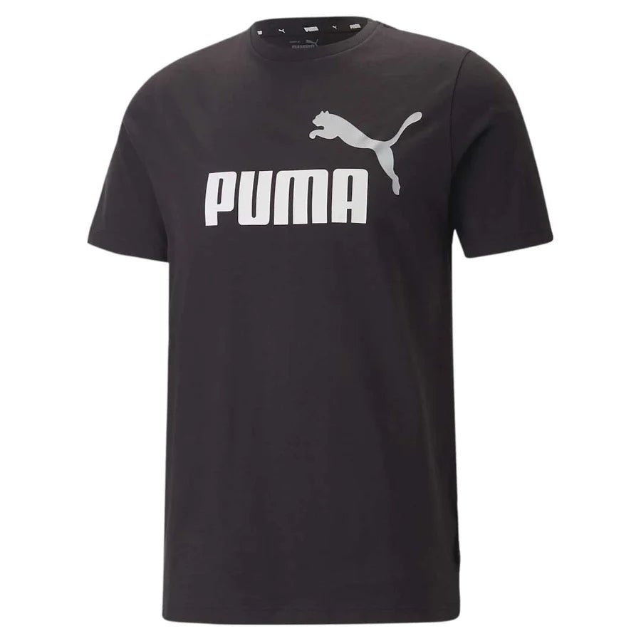 Puma Puma Men's Essentials+ 2 Colour Logo BLACK Tee - INSPORT
