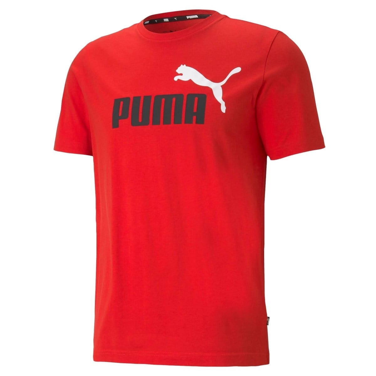 Puma PUMA MEN'S ESSENTIALS+ 2 COLOUR LOGO RED TEE - INSPORT