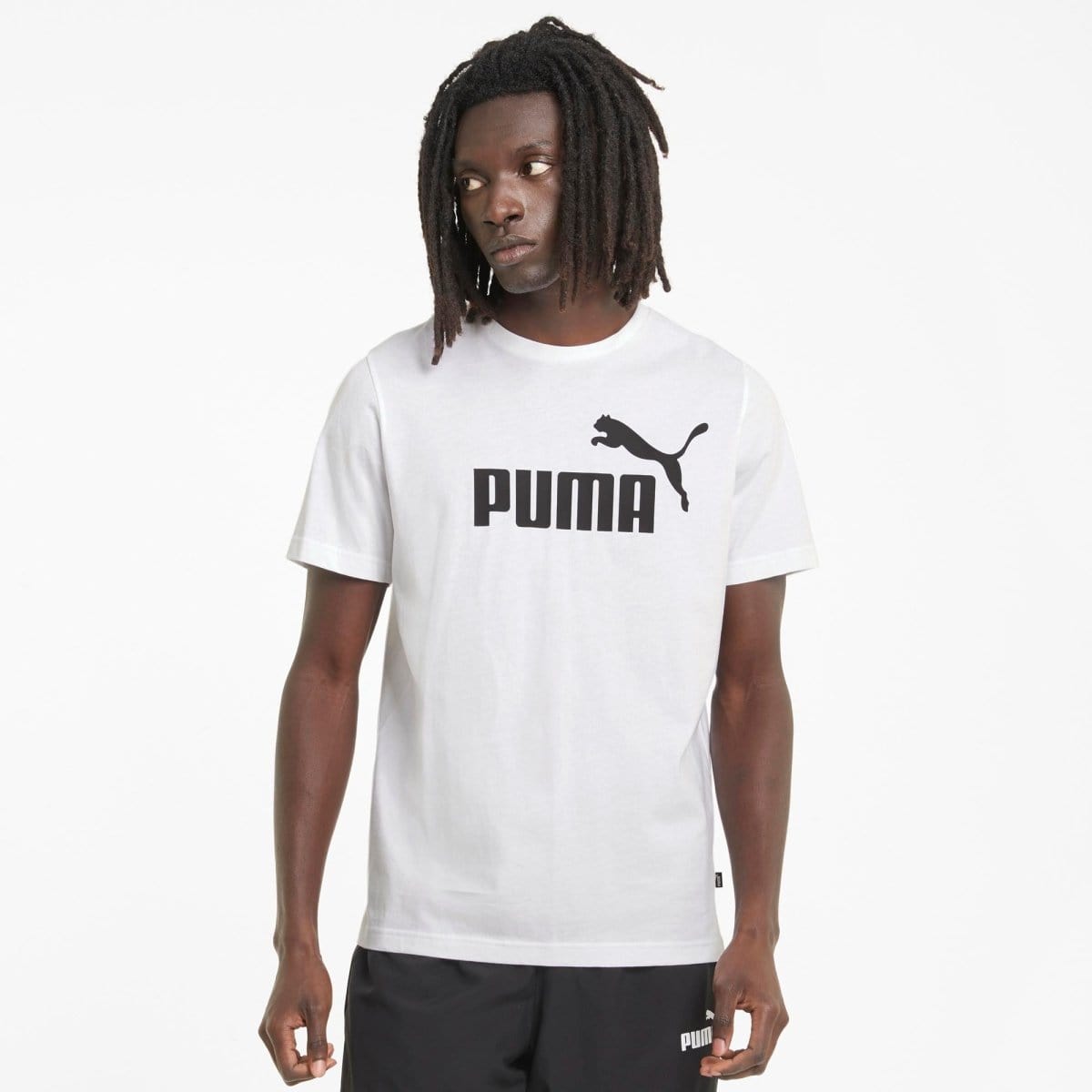 Puma PUMA MEN'S ESSENTIALS WHITE TEE - INSPORT