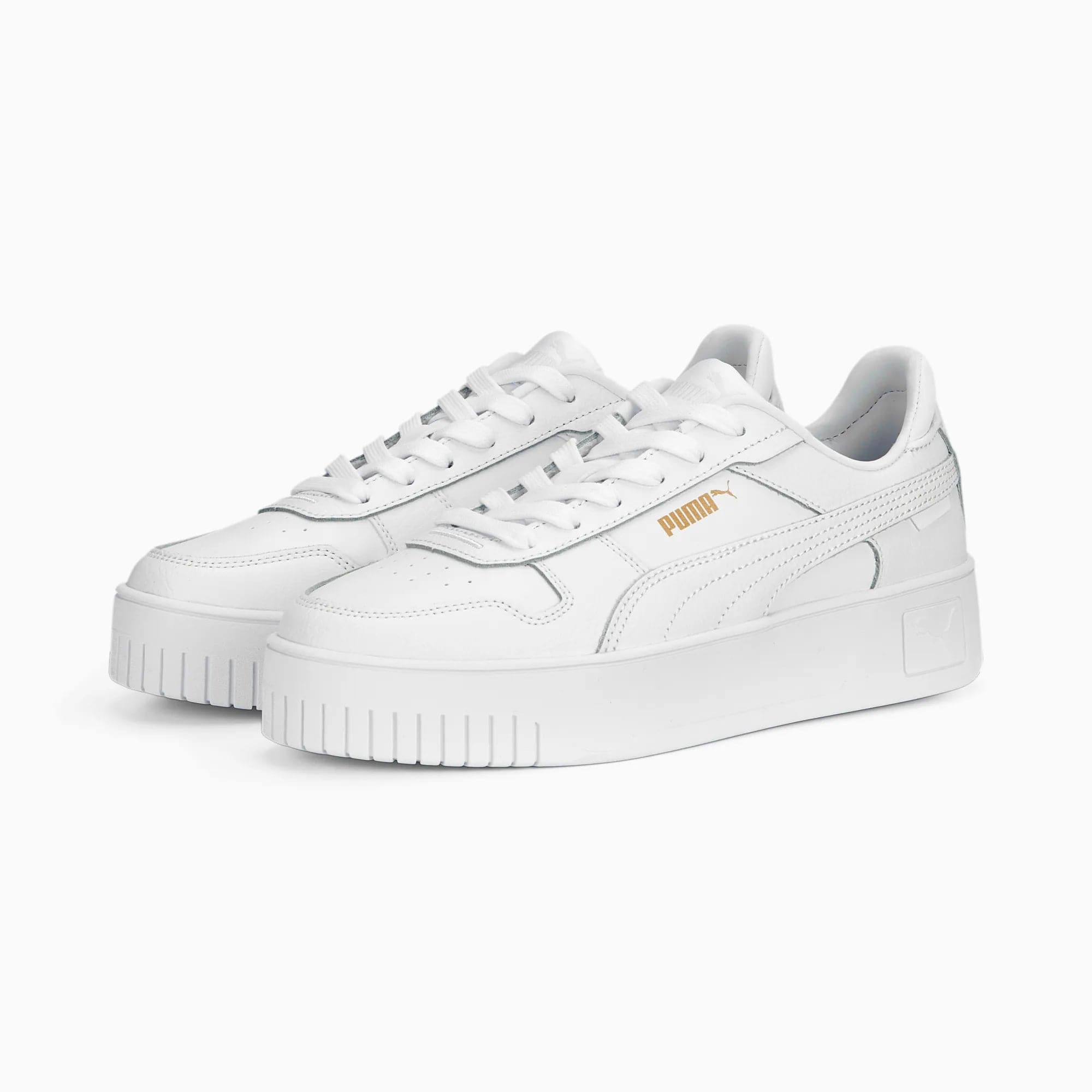 Puma Ladies' Carina Platform Shoes White Sneakers Size 6.5 | eBay