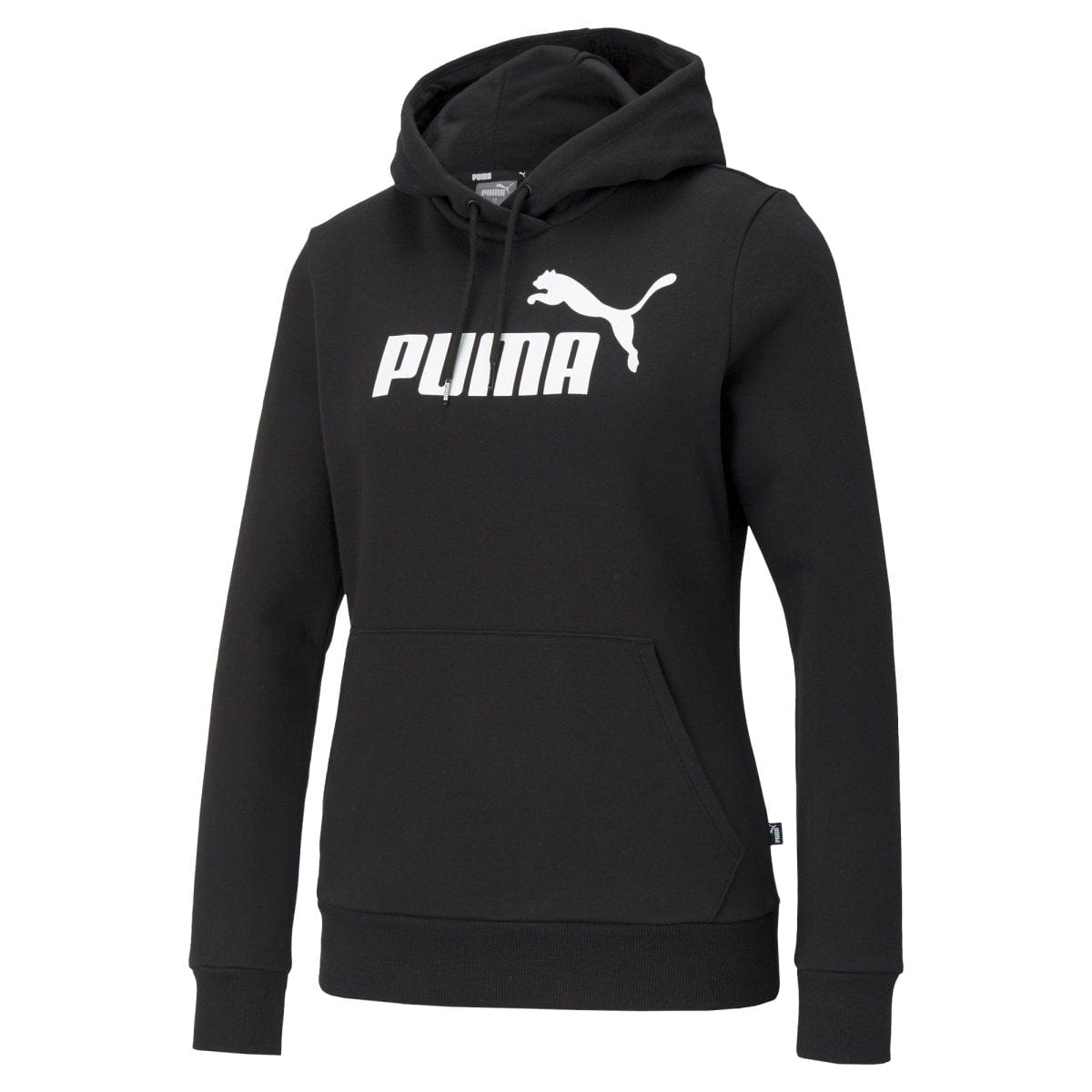 Puma PUMA WOMEN'S ESSENTIAL LOGO FLEECE BLACK HOODIE - INSPORT