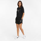 Puma PUMA WOMEN'S ESSENTIALS HIGH WAIST BLACK SHORTS - INSPORT