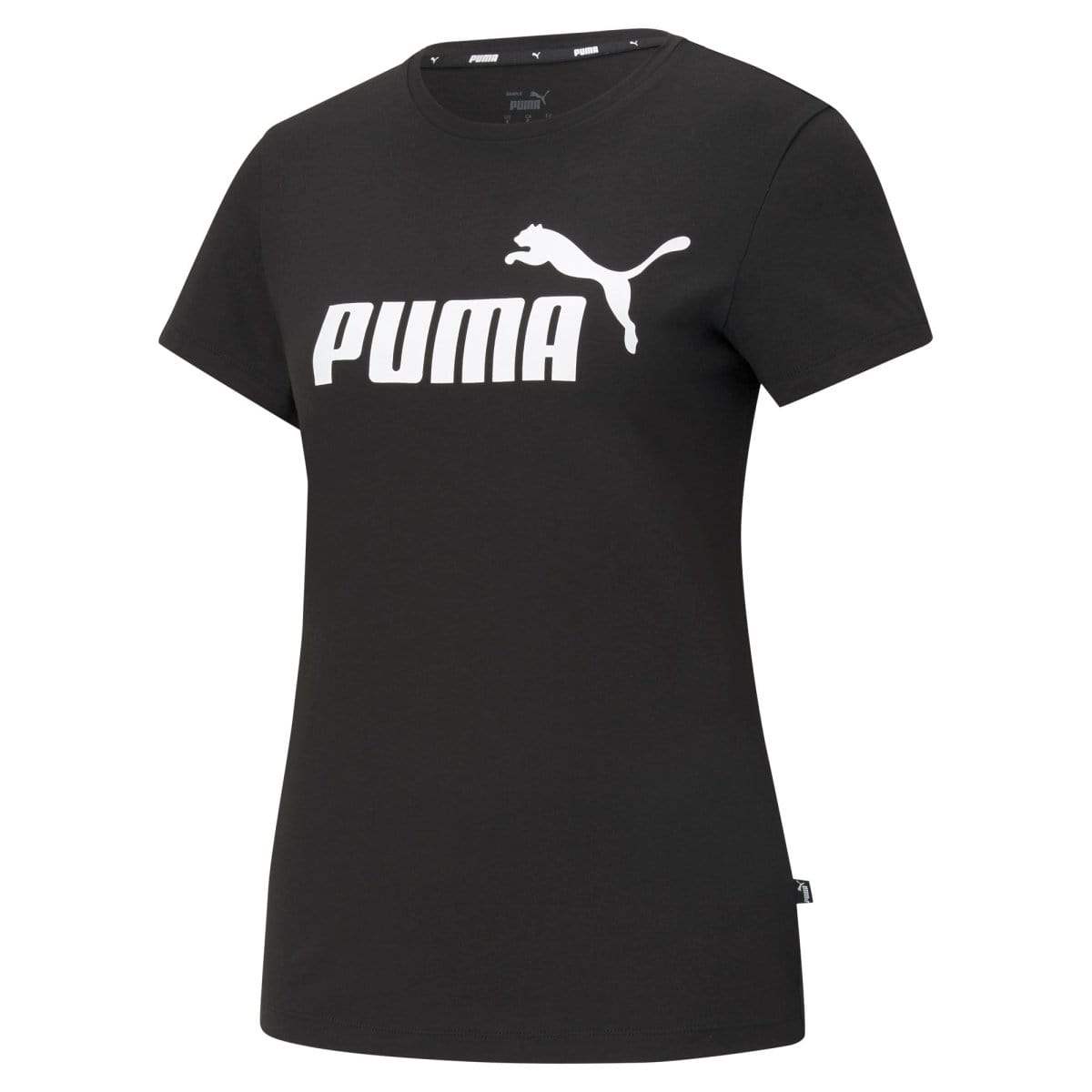 Puma PUMA WOMEN'S ESSENTIALS LOGO BLACK TEE - INSPORT