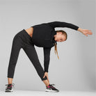 Puma PUMA WOMEN'S EVOSTRIPE HIGH-WAIST BLACK TRACKPANTS - INSPORT