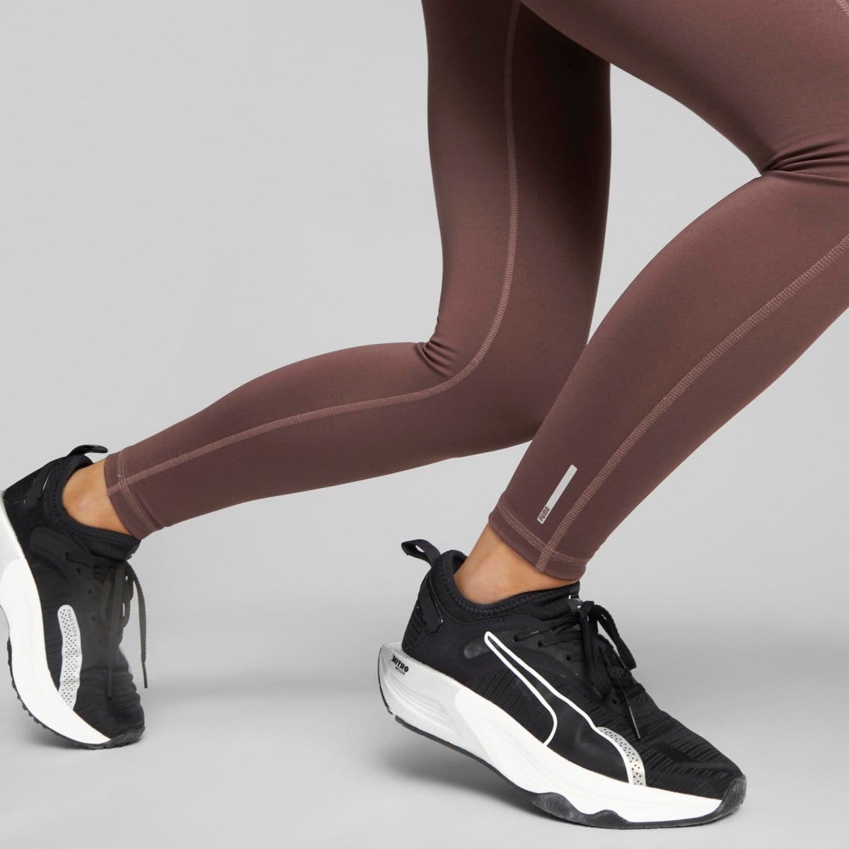 Women's PUMA Fit High-Waist 7/8 Training Leggings in Black/Purple