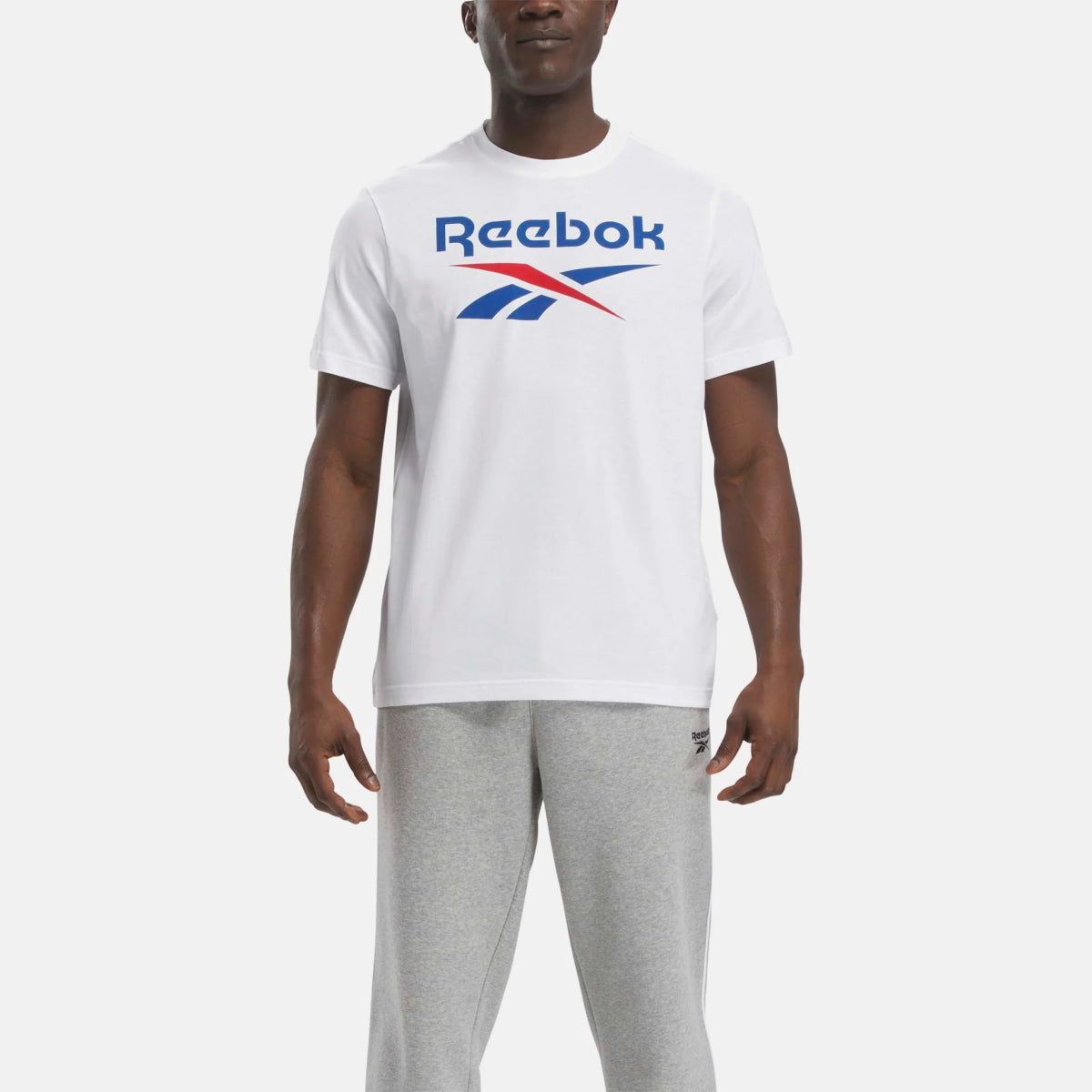 Reebok Reebok MEN'S Identity Big Stacked Logo WHITE TEE - INSPORT