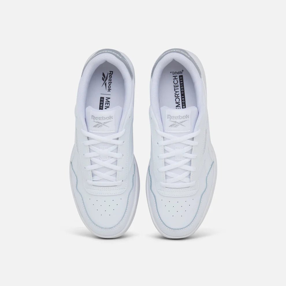 Reebok classic sale white silver