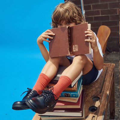 Roc Boots ROC BOOTS JUNIOR RIGOUR BLACK LACE LEATHER SCHOOL SHOES - INSPORT