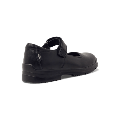 Roc Boots ROC BOOTS JUNIOR ROULETTE STRAP BLACK LEATHER SCHOOL SHOES - INSPORT