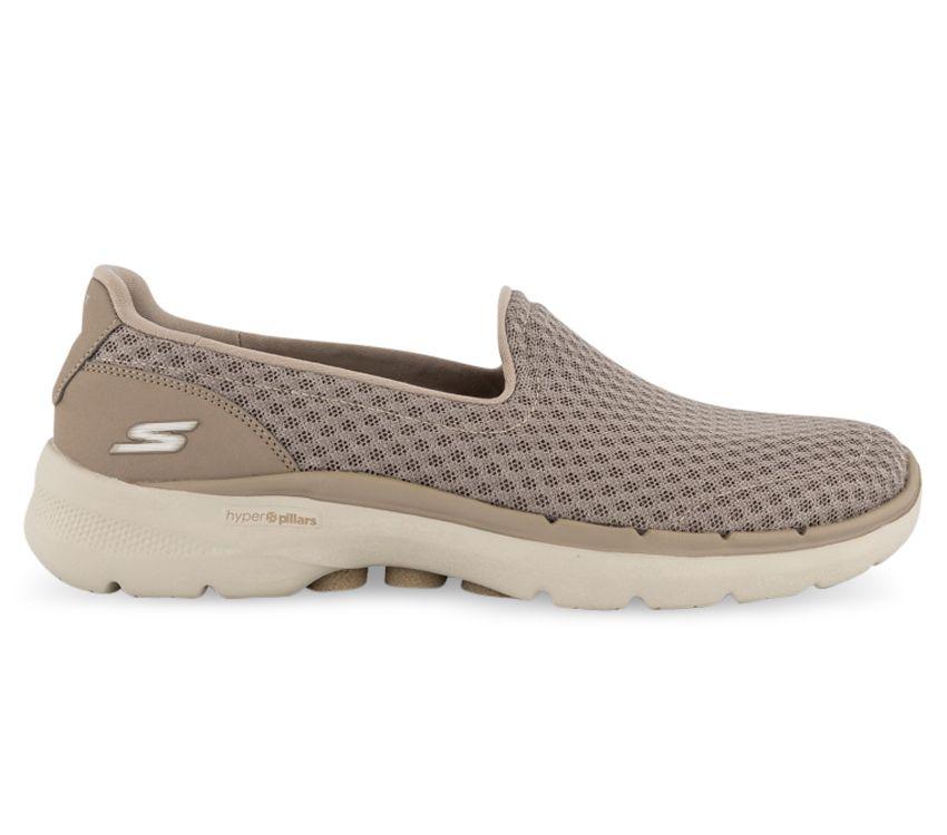 Skechers SKECHERS WOMEN'S GOWALK 6 TAUPE WALKING SLIP-ON SHOE - INSPORT