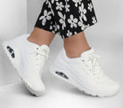 Skechers SKECHERS WOMEN'S UNO STAND ON AIR TRIPLE WHITE WALKING SHOES - INSPORT