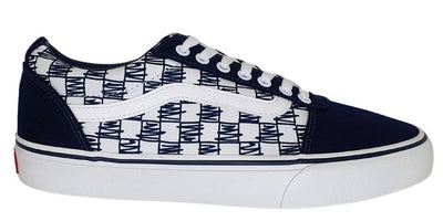 Vans VANS MEN'S WARD LOW NAVY SCRIBBLE SHOES - INSPORT