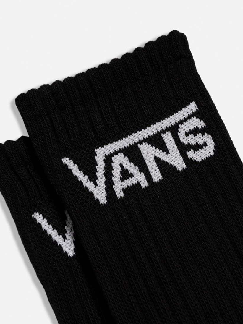 Vans VANS UNISEX CLASSIC 3 PACK BLACK CREW SOCKS - INSPORT